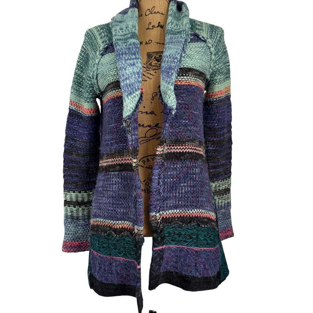 Free People Rock Candy‎ Kryptonite Patchwork Cardigan Size Small